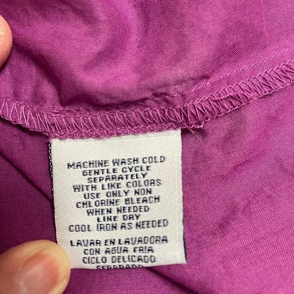 Caribbean Joe 100% cotton womens tunic with long sleeves hook and eye closures - Picture 6 of 8